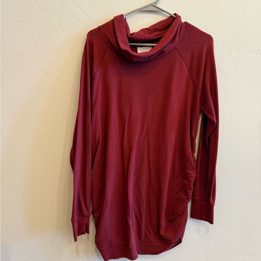 Isabel Maternity by Ingrid & Isabel Burgundy Cowl Neck Top